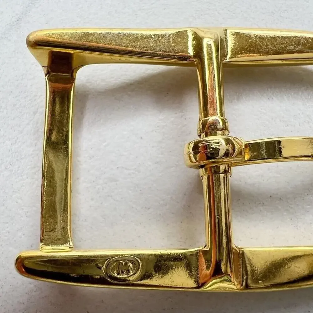 Vintage Gold Tone Simple Basic Belt Buckle for up to 1 Inch Belt